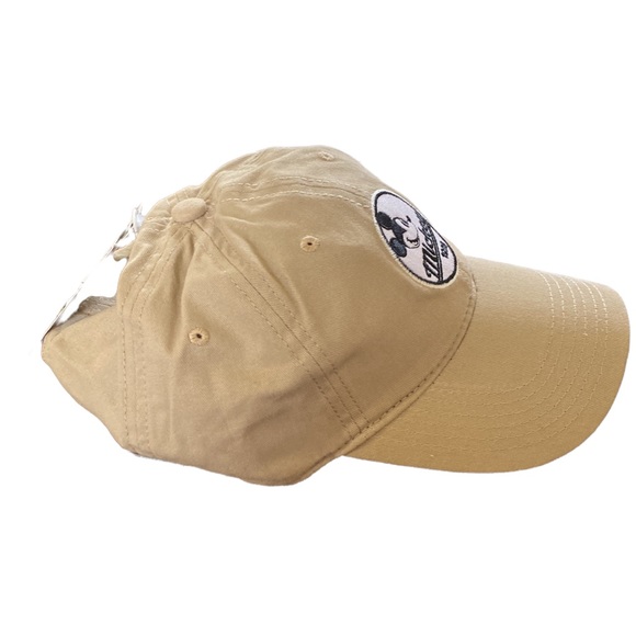 Disney Mickey Mouse 1928 Baseball Cap Hat Patch Khaki Beige Concept One Fitted - Picture 3 of 9